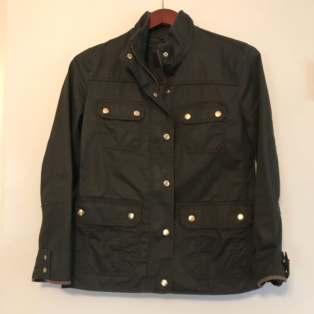 J. Crew downtown field jacket, mossy brown, small